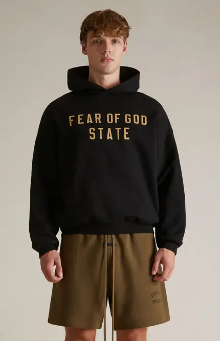 Fear of God Essentials Black Fleece Hoodie