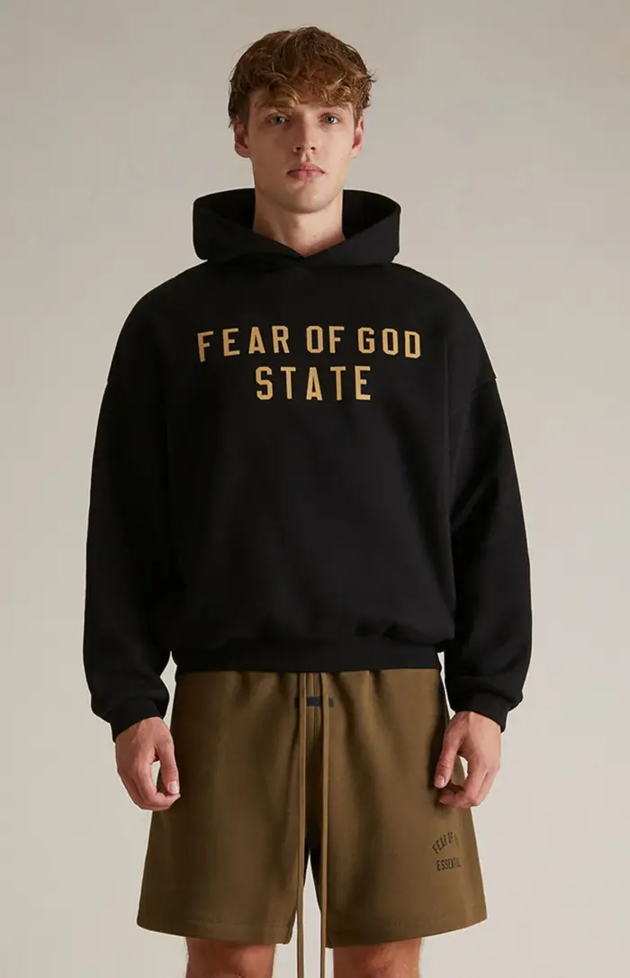 Fear of God Essentials Black Fleece Hoodie