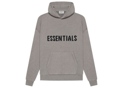 Fear Of God Essentials Knit Pullover Hoodie (SS21) Dark Heather Oatmeal