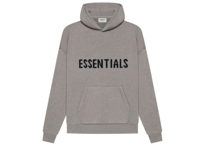 Fear Of God Essentials Knit Pullover Hoodie (SS21) Dark Heather Oatmeal