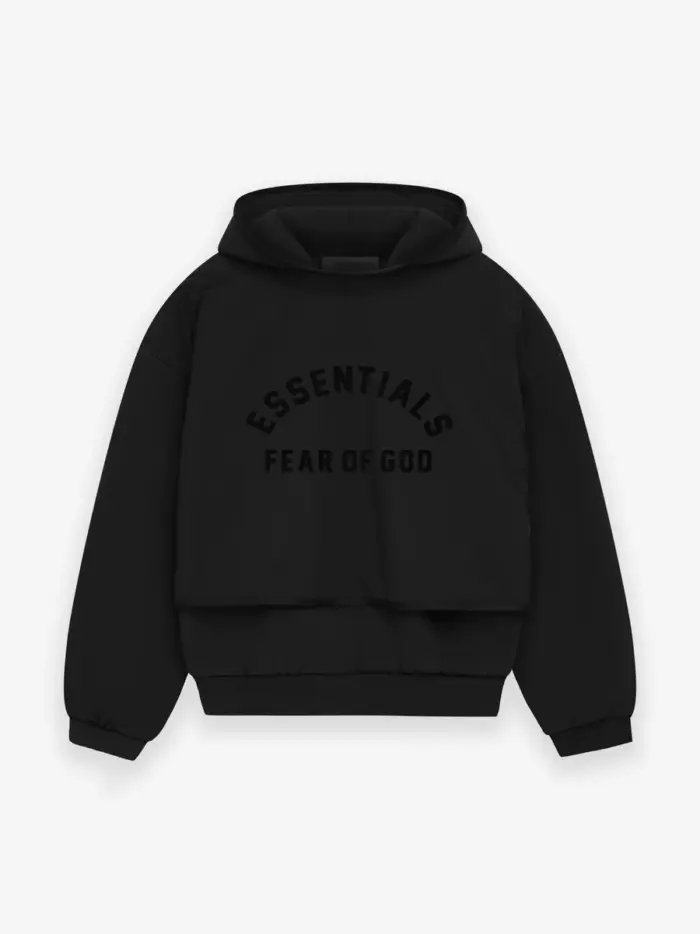 Essentials Nylon Fleece Hooded Sweater