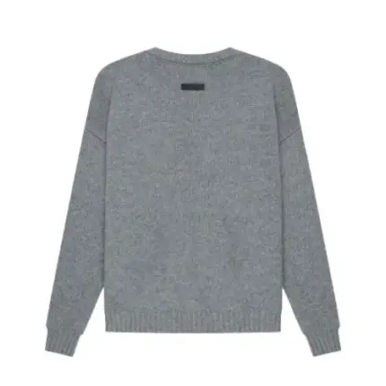 Essentials Overlapped Gray Sweater