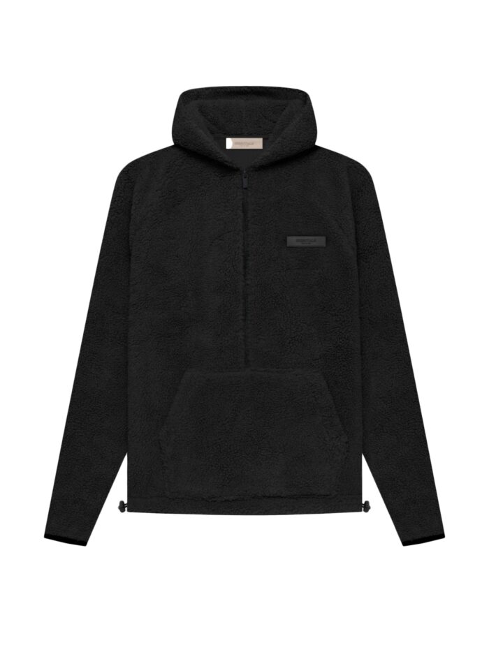 Fear Of God Essentials Polar Fleece Half Zip Hoodie Iron